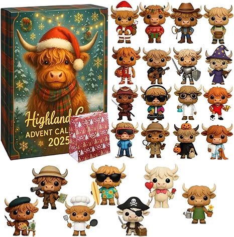 Highland Cow Christmas Advent Calendar