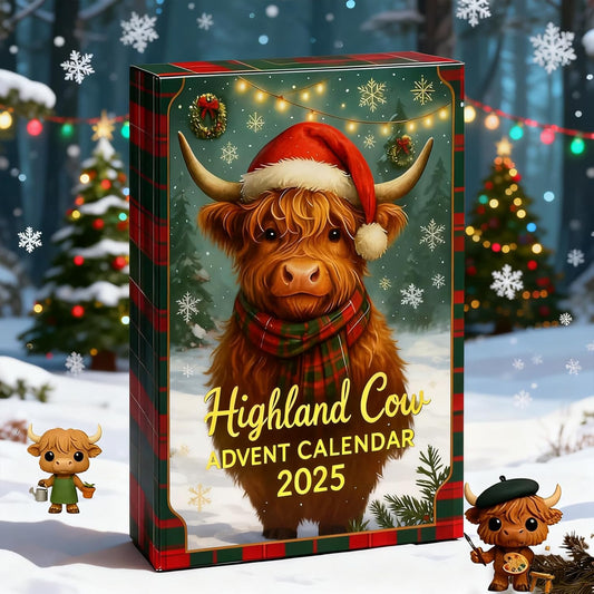 Highland Cow Christmas Advent Calendar