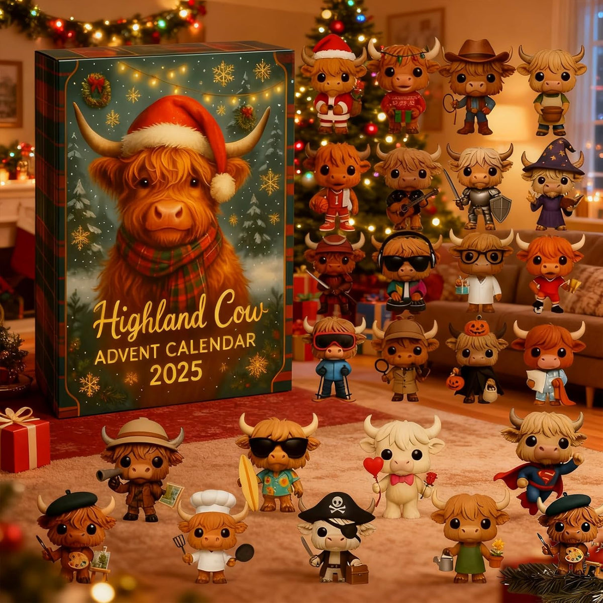 Highland Cow Christmas Advent Calendar