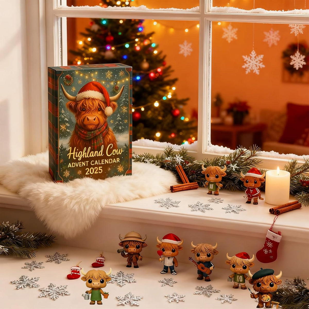 Highland Cow Christmas Advent Calendar