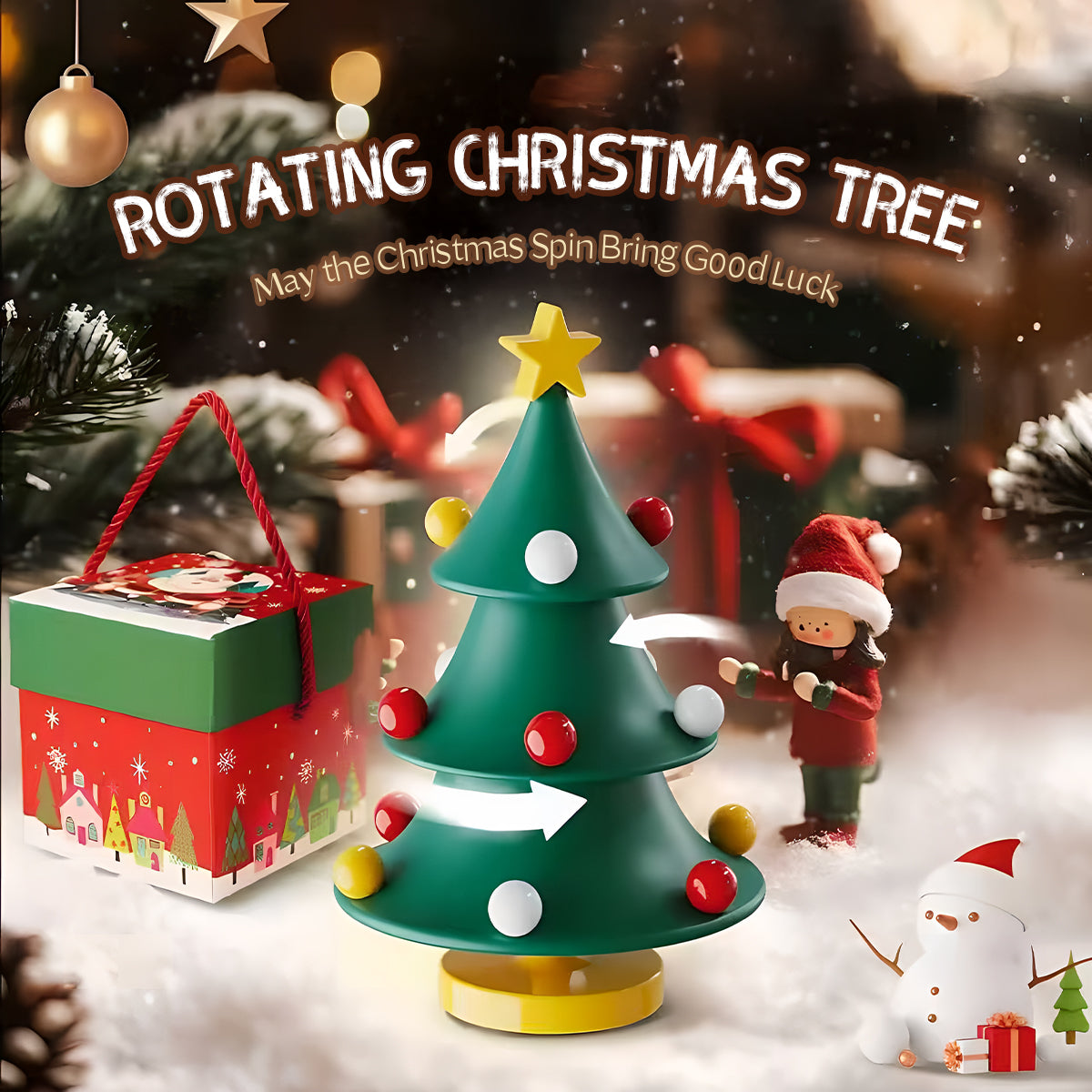 Rotating 3D Christmas Tree Toy