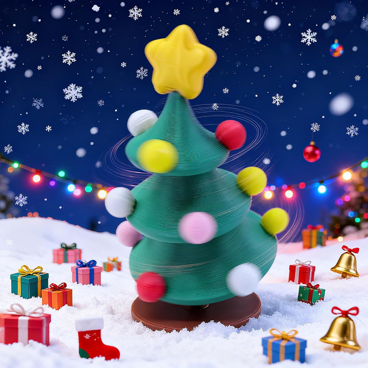 Rotating 3D Christmas Tree Toy