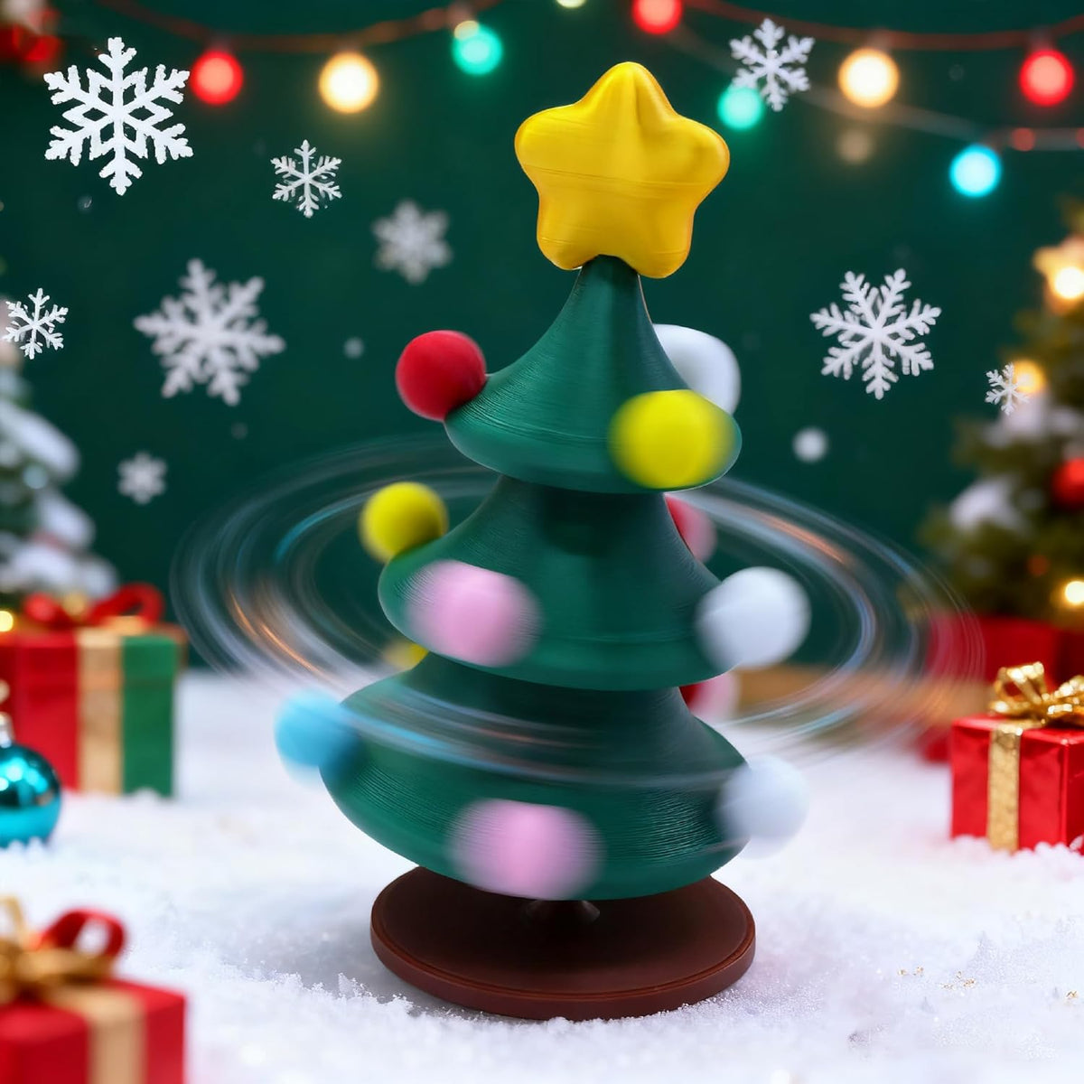 Rotating 3D Christmas Tree Toy