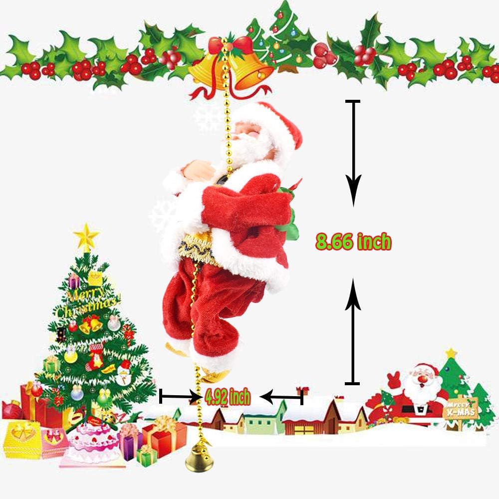 Musical Climbing Santa Claus – Light & Sound Christmas Decoration