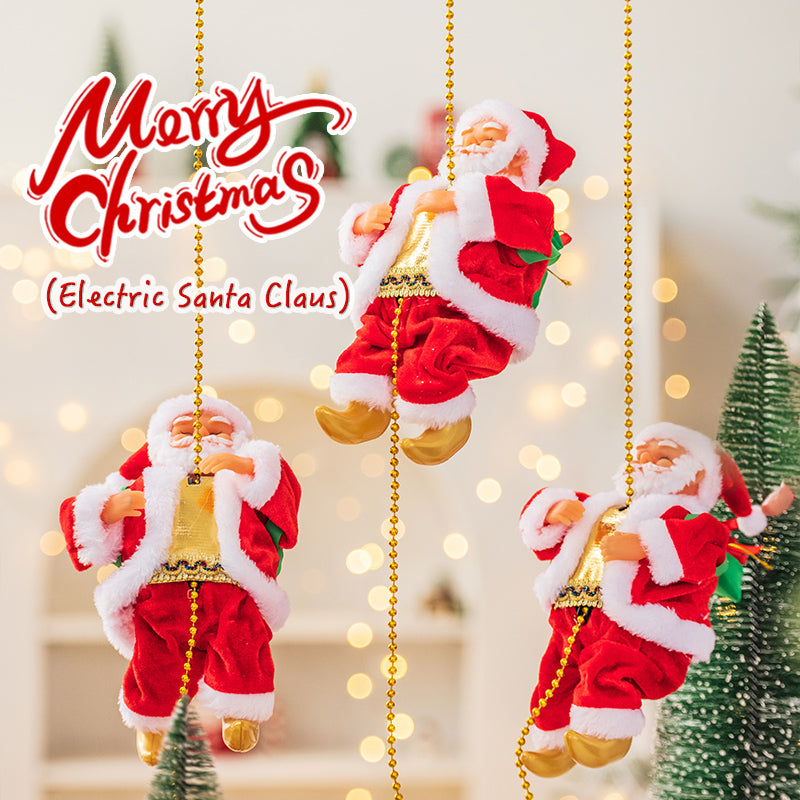 Musical Climbing Santa Claus – Light & Sound Christmas Decoration